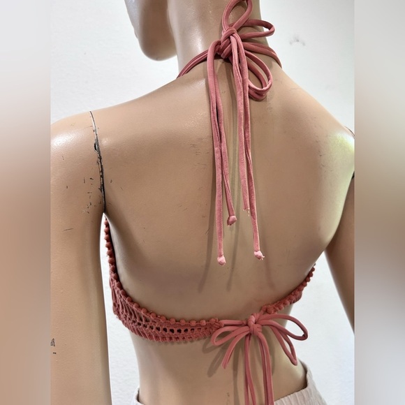 Robin Piccone Dusty Pink Crochet Bandeau - Picture 12 of 16